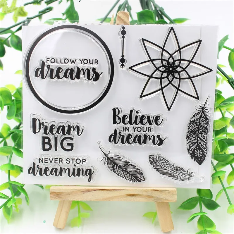 Прозрачные силиконовые штампы Follow Your Dream для скрапбукинга сделай