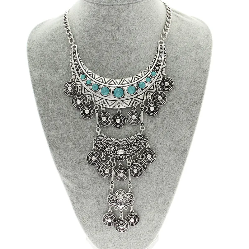 Женское винтажное платье с бусинами из смолы длинное ожерелье и кулоны ручной