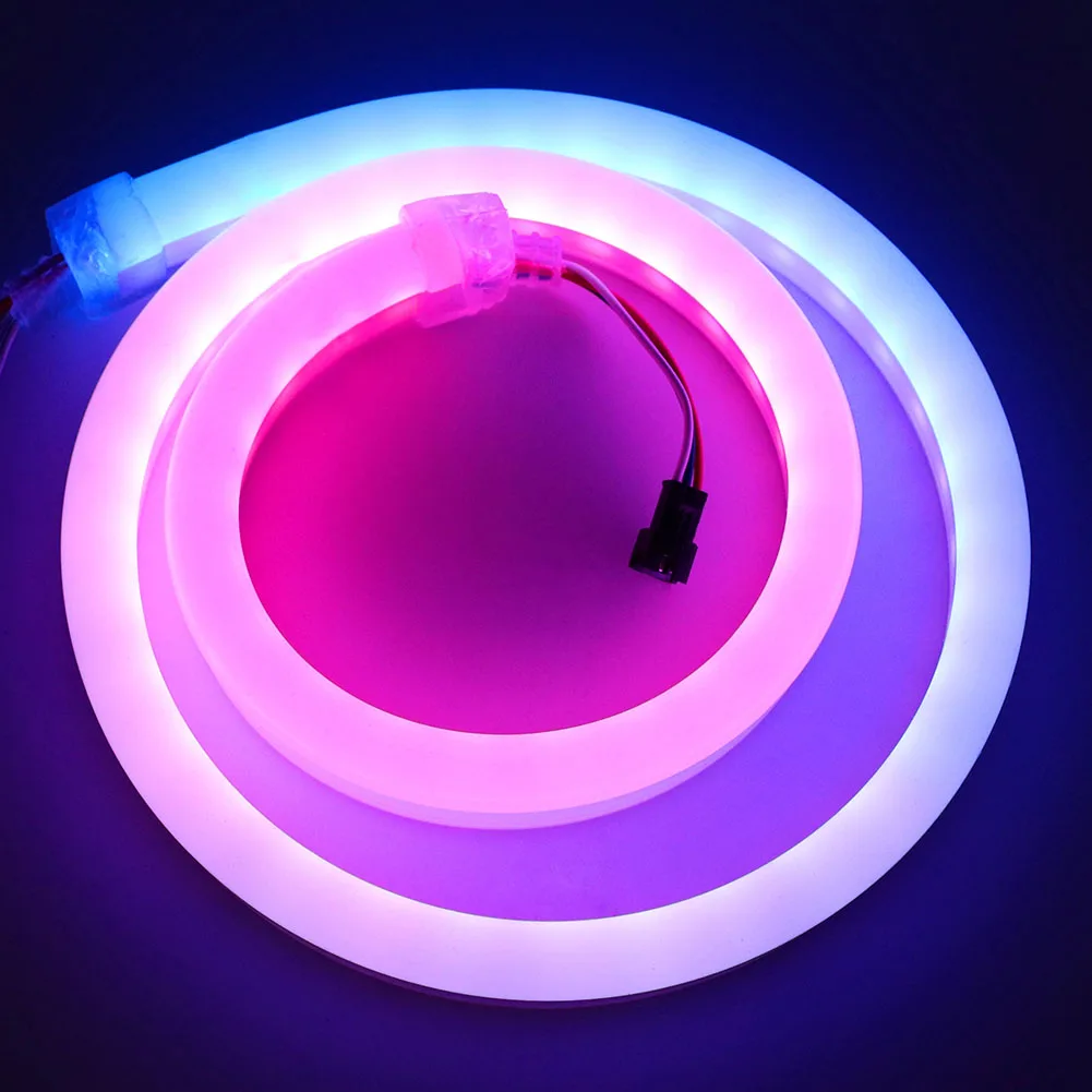 Светодиодная лента неонового цвета 5 в пост. Тока 12 В RGB WS2811 SK6812 WS2812B