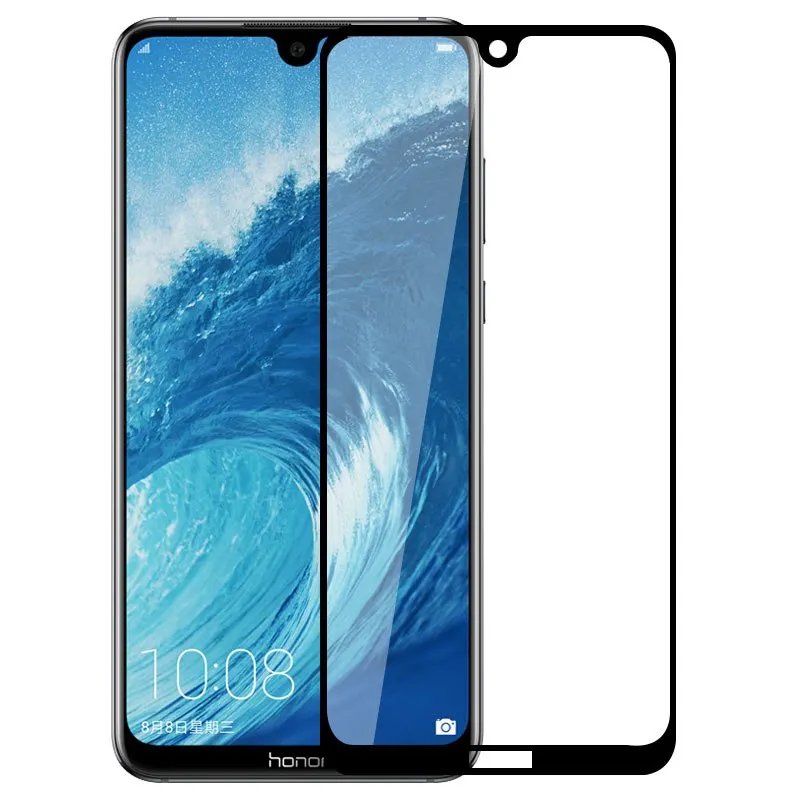 2.5D 9H закаленное стекло с полным клеем для Huawei Honor Play 6X 7X 7S 8C 8X 10 Lite Черная защитная