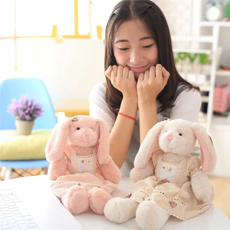 Милые плюшевые игрушки с кроликом для маленьких детей удобные мягкие куклы