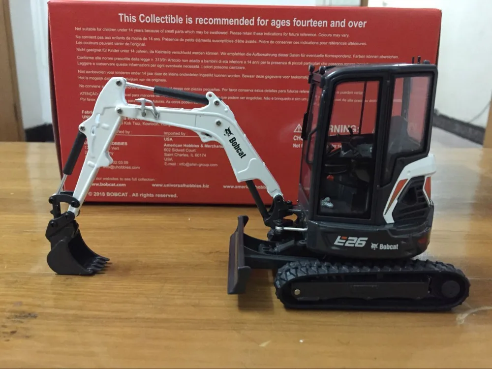 Редкий! Универсальные хобби Bobcat E26 с кабиной компактный экскаватор 1:25 масштаб
