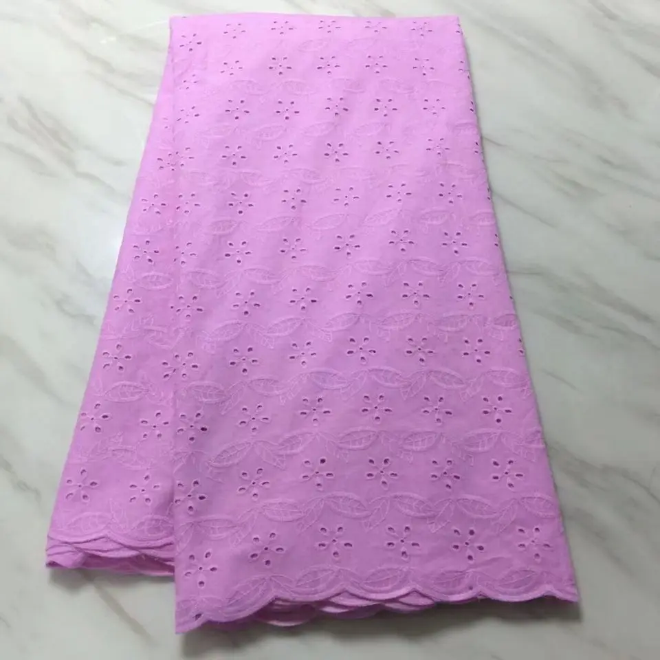 5 ярдов/шт. дизайнерская Африканская Хлопковая ткань вышивка швейцарская вуаль