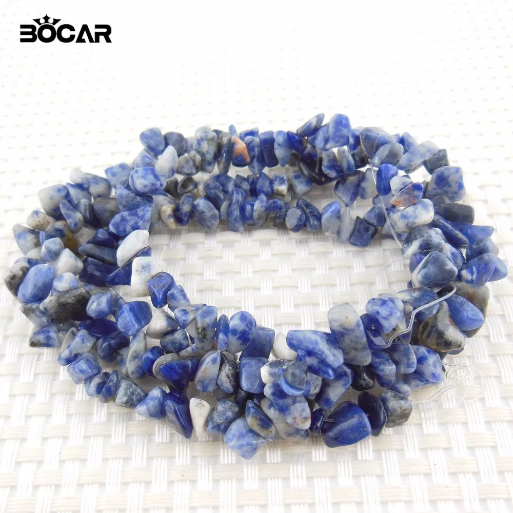 БОКАР 5 ~ 8 мм 33 ''/string Нерегулярные Чипы Форма Природный Синий Камень Loose Бусы