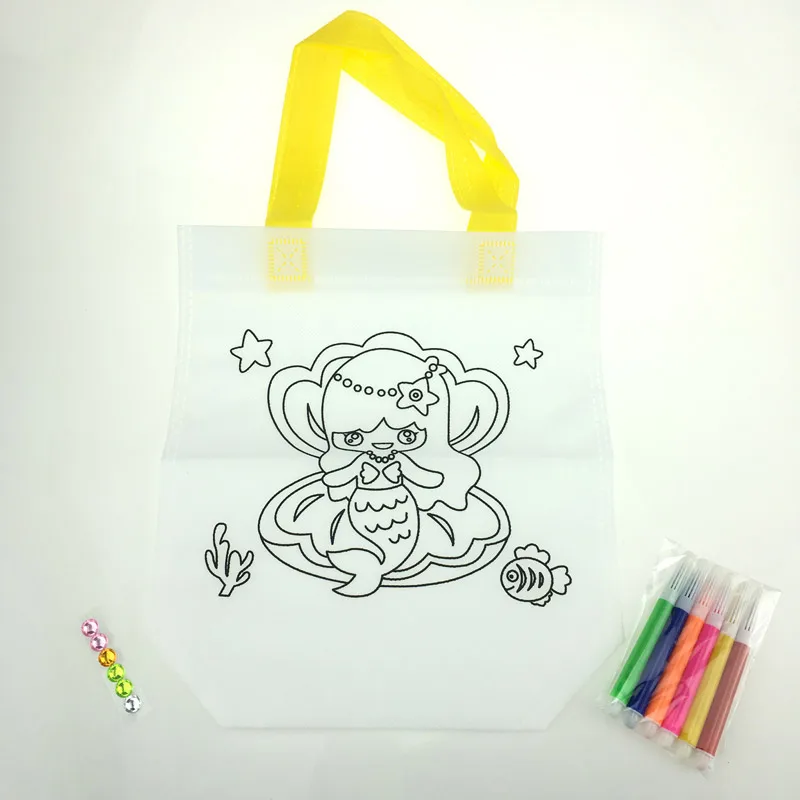 Mermaid Малыш DIY Рисование ремесло цветной мешок дети обучение Развивающие игрушки для рисования с безопасной нетоксичной водой ручка для мальчика и девочки подарки - Цвет: Mermaid