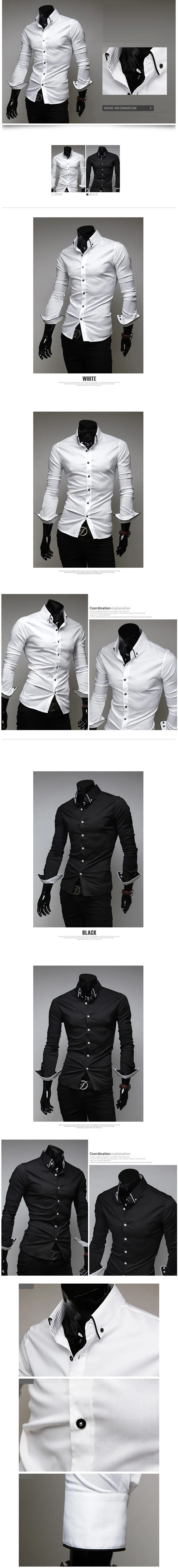 

Long Sleeve Casual Scial Mlale Striped Shirt Brand Shirt Spring Autusmn Pure Color Men Slim Fit Leisure White Shirt Men Clothes