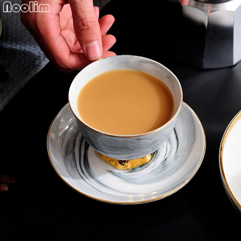 Роскошная мраморная керамическая кофейная чашка Пномпеня в европейском стиле с