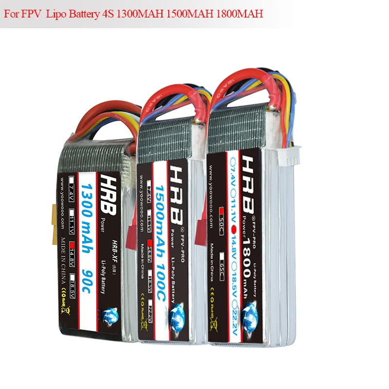 HRB с видом от первого лица высоким расходом энергии Lipo 4S 5S Батарея 14 8 V 18 5 1300 1500 mAh