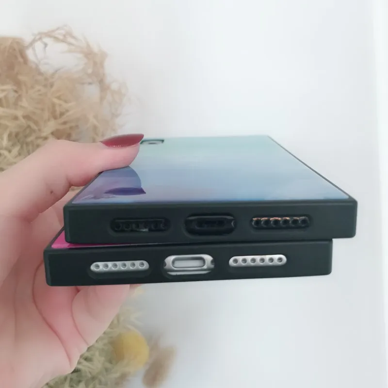 FTAIDKJ Blu-Ray стеклянный квадратный чехол для телефона iPhone X 6 6S 7 8 Plus Роскошный