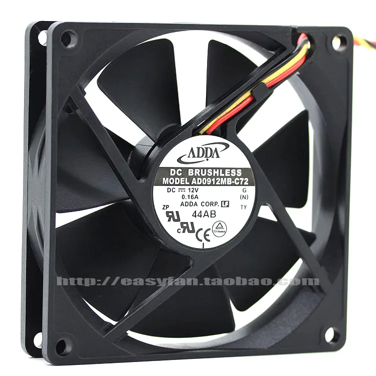 

NEW ADDA AD0912MB-C72 Double Ball bearing 12V 0.16A 9CM 9020 cooling fan