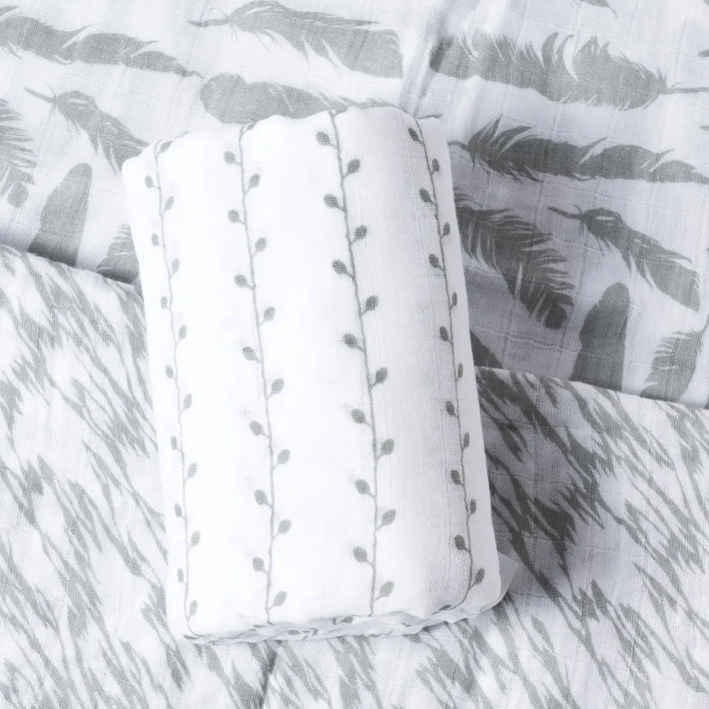 Муслиновое одеяло из чесаного хлопка с индивидуальным принтом пеленка детское