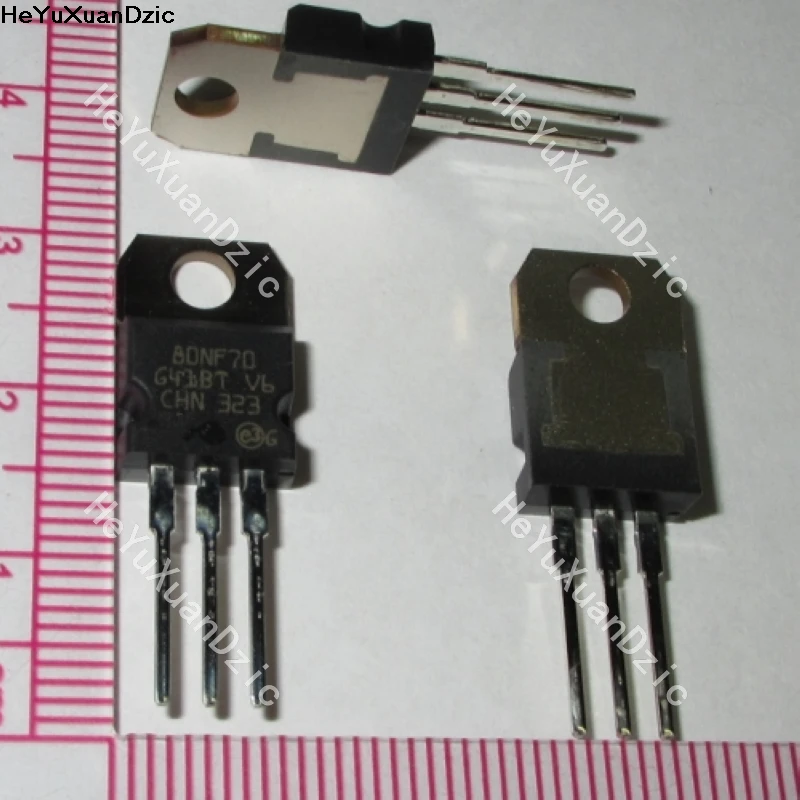 

10Pcs/Lot STP80NF70 80NF70 TO-220 FET MOSFET N-CH 68V 98A New Original Product