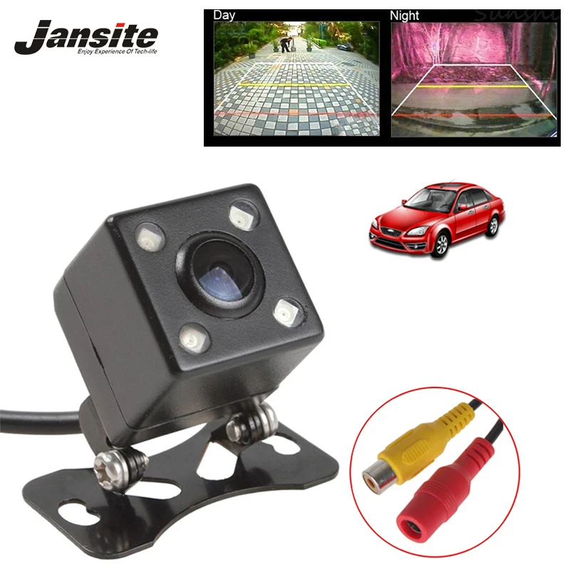 Jansite HD IP67 водонепроницаемая камера заднего вида Поддержка NTSC CCD реверсивная парковочная линия 4 светодиодный 140 градусов камера ночного видения