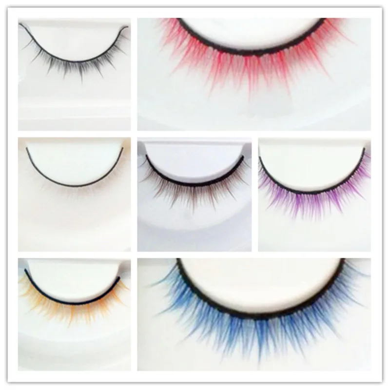 Bjd doll accessories bjd doll eyelashes -7 colors black brown white red white purple yellow realfee pano fl bjd 1 7 aoaomeow