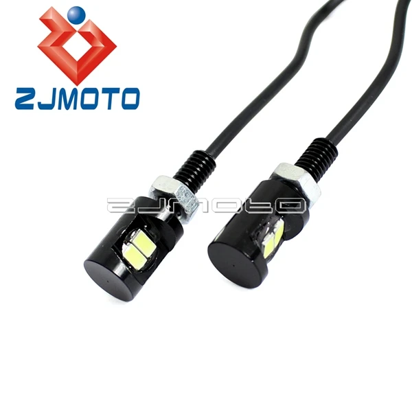ZJMOTO 2x мотоциклетное светодиодное Освещение номерного знака Автомобильный багажник номерной знак светильник