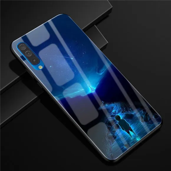 K 6,4 ''для samsung Galaxy A50 чехол A 50 стекло Funda жесткий чехол для samsung Galaxy A50 мягкая рамка A 50 закаленное - Цвет: 6