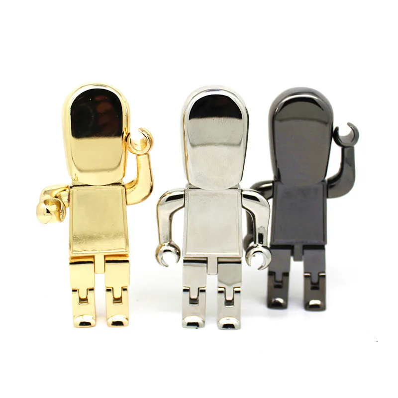 Металлический USB-флеш-накопитель в виде робота 64 ГБ/32 ГБ/16 ГБ/8 ГБ/4 ГБ | Компьютеры и
