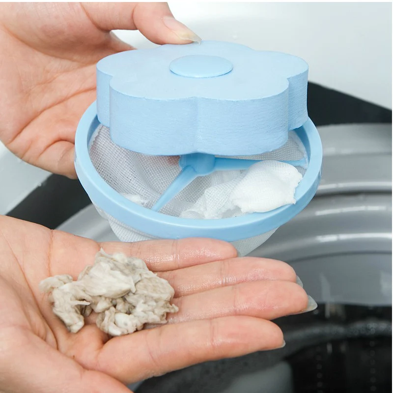 YTE Washing Machine Hair Removal Catcher Filter Mesh Pouch Cleaning Balls Bag Dirty Fiber Collector Laundry Discs | Дом и сад