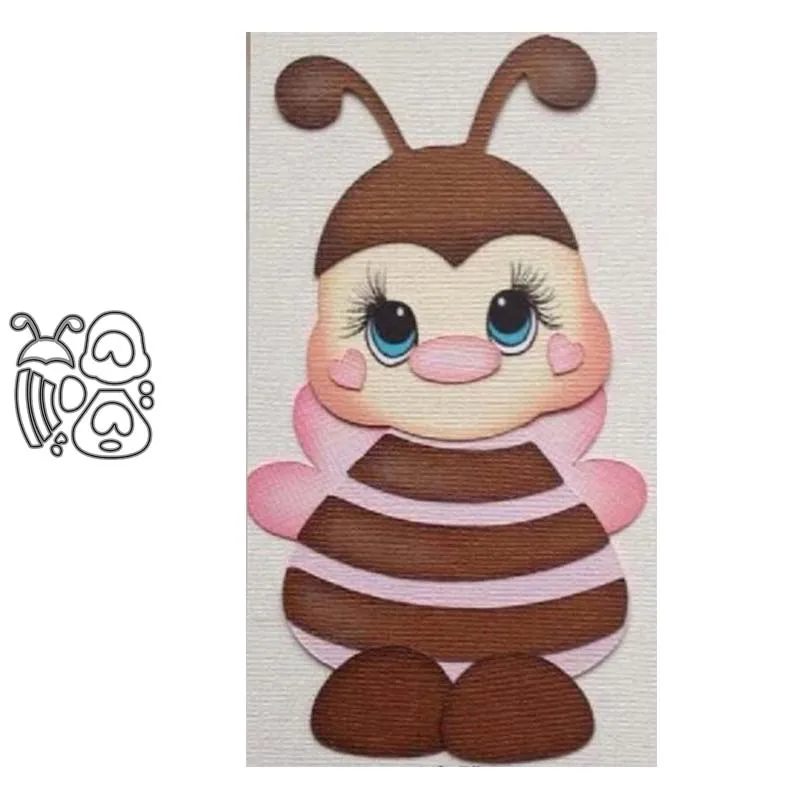 Животные пчела 2 металлические Вырубные штампы для скрапбукинга альбома бумаги