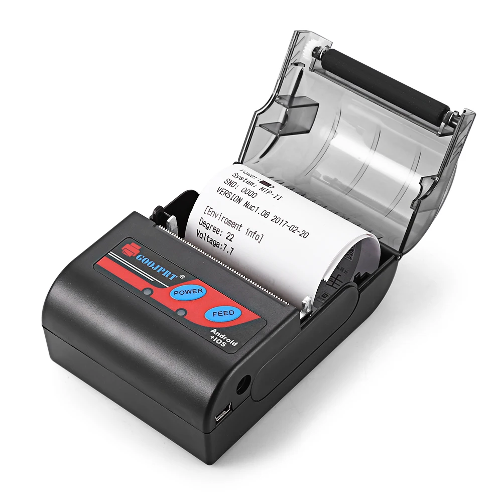 Новый GOOJPRT MTP-II 58 мм 80 мм/сек. Bluetooth термопринтер Портативный перезаряжаемый