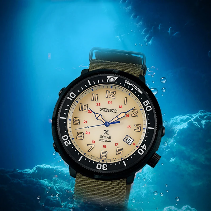 100% оригинальные часы Seiko мужские Prospex серии солнечные энергетические Холст