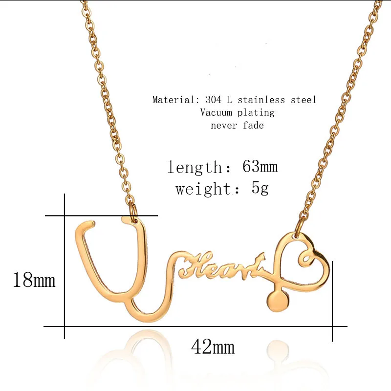 Цепочка Из Нержавеющей Стали Под розовое золото ювелирный стетоскоп|stainless steel chain