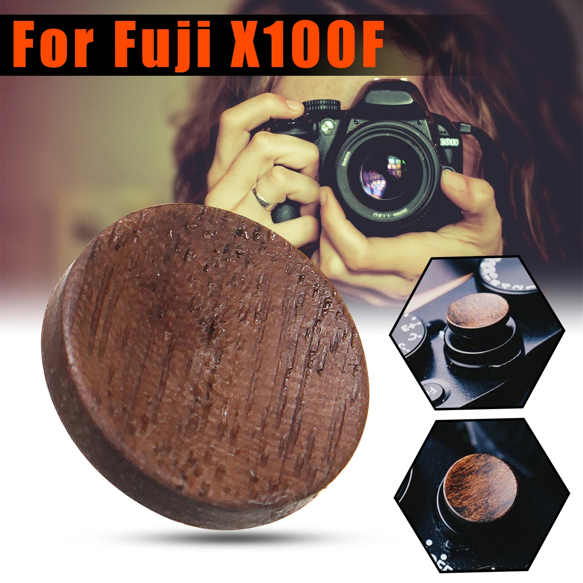 Деревянная поверхность камеры Мягкая кнопка спуска затвора для Fuji X100F для FujiFilm X100F камеры запасные аксессуары