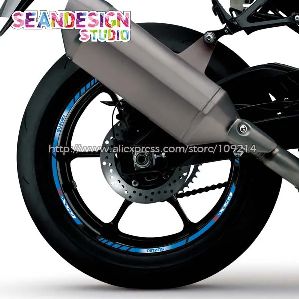 

For GSX-R GSXR1000 GSXR600 GSXR750 GSX-S GSXS1000 GSXS750 Motorcycle 2Wheels Reflective Rim Bike Decal Sticker