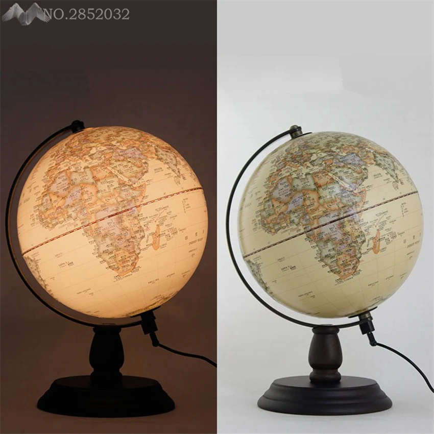 Modern Creative Antique Globe Desk Lamp Acrylic Lampshade Table Light for Living Room Study Bedroom Indoor Home Lighting Decor | Лампы и