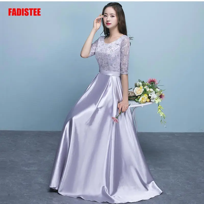 FADISTEE New arrival Vestido De Festa Long Evening Dress Bride Party Prom Dresses sequins lace A-line sexy simple half sleeves | Свадьбы и