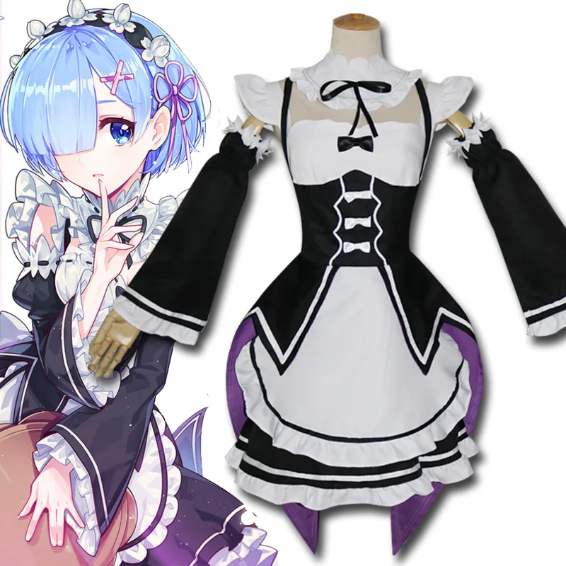 Костюм для косплея Coshome Re:zero Ram Rem парик костюм служанки на Хэллоуин Re Life In A в