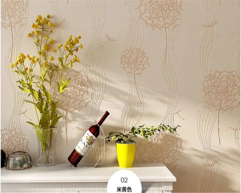 Beibehang Home decoration wallpaper modern fashion 3d living room bedroom dandelion children roll | Обустройство дома