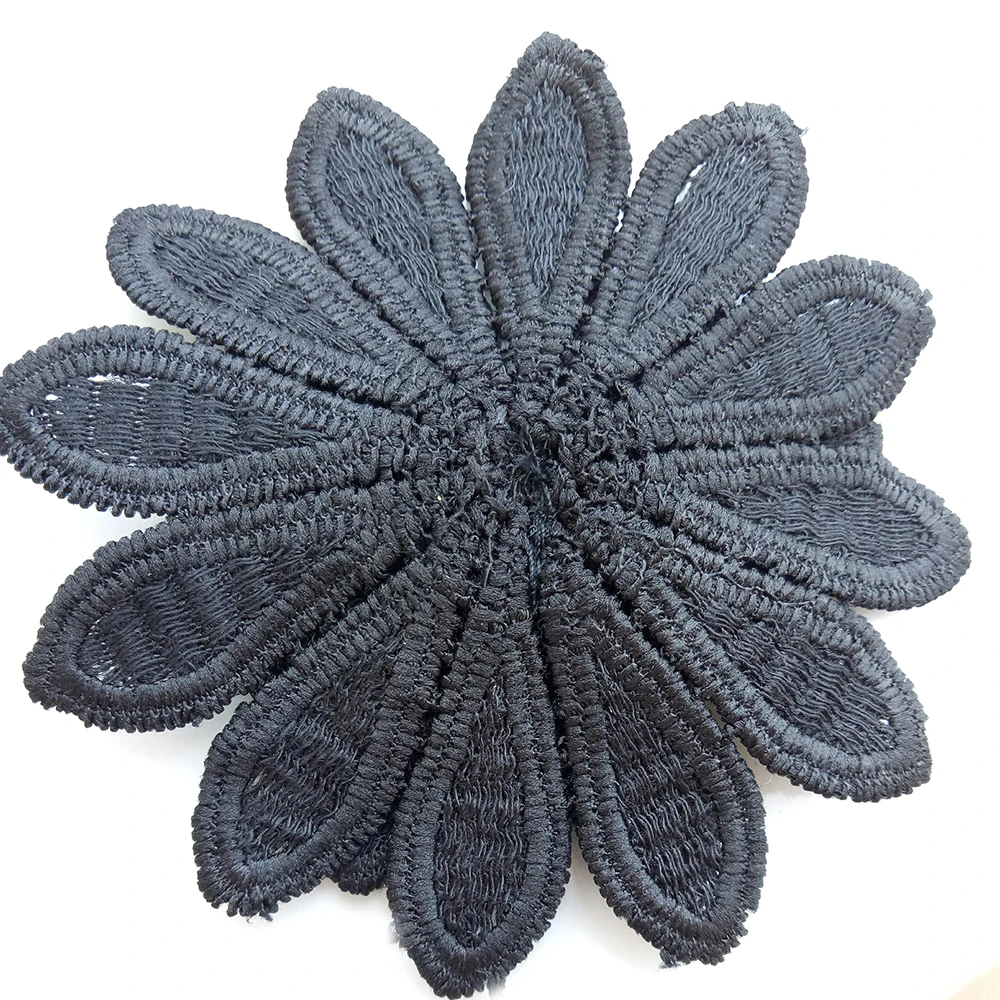 H017 5 шт. растворимый Шелковый цветок баннер украшения кружевной отделкой свадебные вышитые Diy ручной работы Лоскутные швейные принадлежности рукоделие