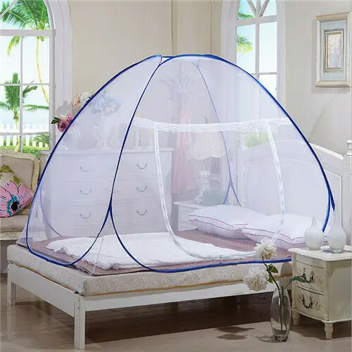 1 Pcs Fashion Simple Mongolian Yurt Mosquito Net Free Installation Wire Bottom Folding Single Door Magic | Дом и сад