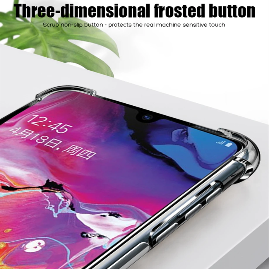Luxury Shockproof Bumper Transparent Silicone Phone Case For Samsung Galaxy A50 A30 A20 A10 A60 A70 Clear TPU protection Coque |