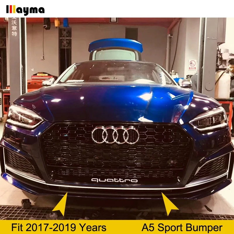 S5 стиль ABS передний бампер ниже Гиллер для Audi A5 2 двери 4 Sportback Quattro 2017 2018 год