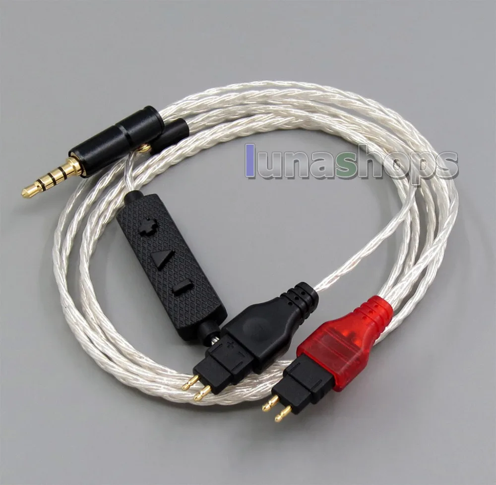 

LN005436 5N OCC + Silver Plated Copper Mic Remote Cable For Sennheiser HD580 HD600 HD650 HDxxx HD660S HD58x HD6xx Headphone