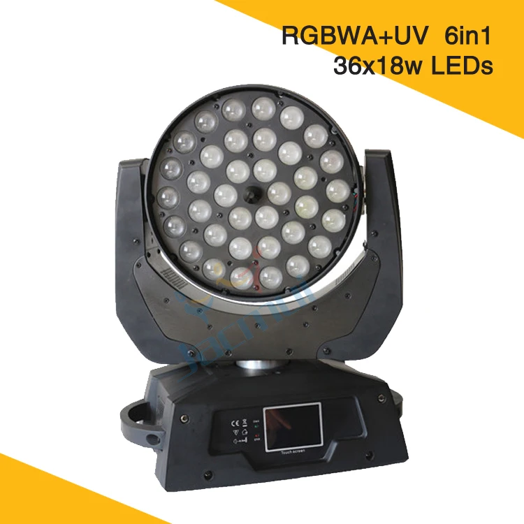 Светодиодный светильник с движущейся головкой 36*18 Вт RGBWA + UV 6 в 1 для Dj|light sapphire|light