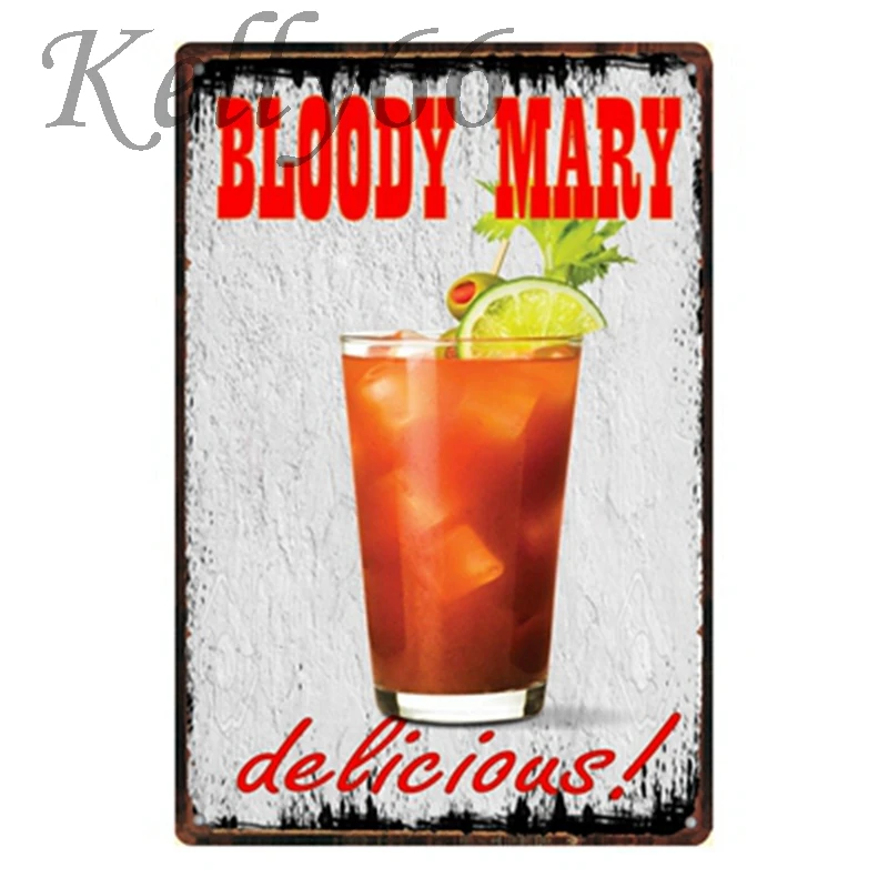 

[ Kelly66 ] Cocktail Beer Vintage Metal Sign Tin Poster Home Decor Bar Wall Art Painting 20*30 CM Size y-1355