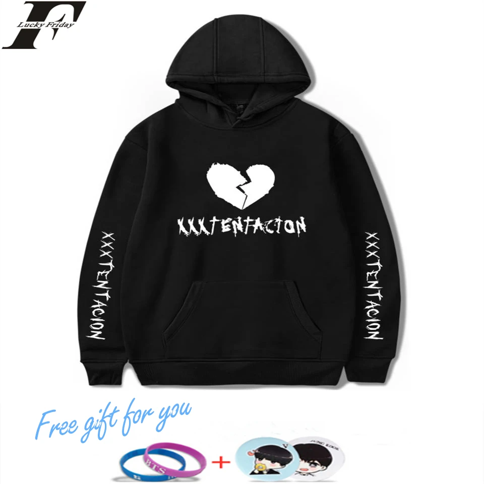 LUCKYFRIDAYF XXXTentacion толстовки хип-хоп принт мужские и женские обычные модный стиль