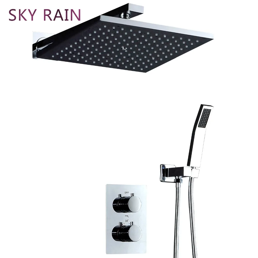 Хромированные дождевые душевые комплекты SKY RAIN термостатический клапан для