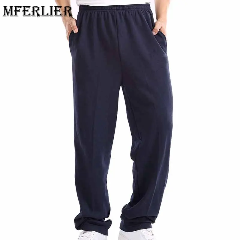 Мужские флисовые брюки MFERLIER 4 цвета 4XL 5XL 6XL размера плюс вес 125 кг для осени и зимы| |