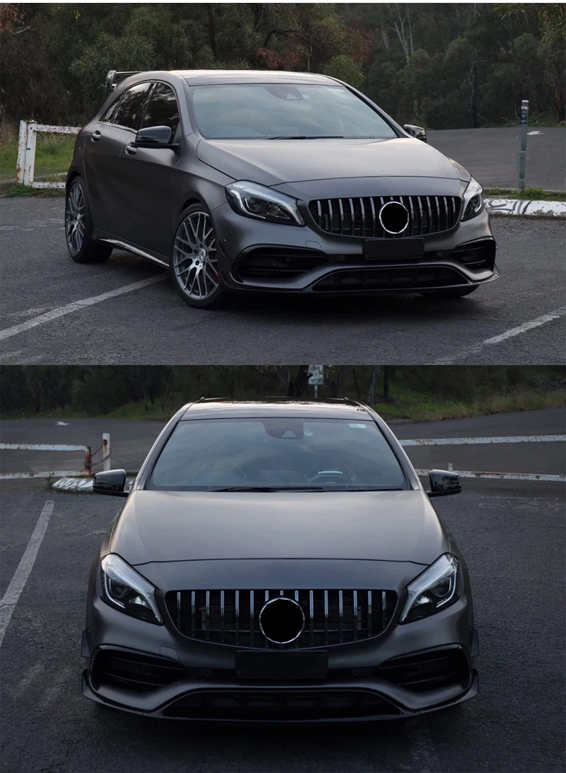 W176 GT Решетка переднего бампера GT R гриль сетки для Mercedes A класса W176 facelift A180 A200 A250 A45 AMG GTR решетка