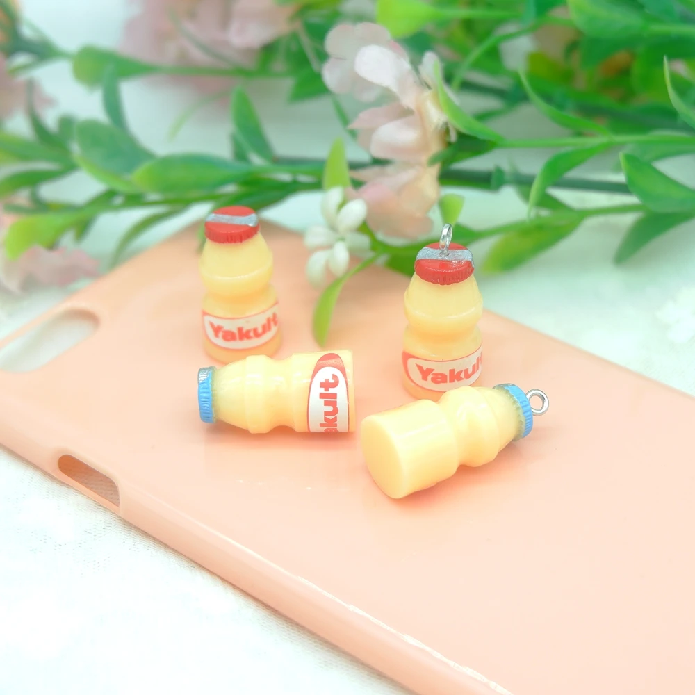 Милый Yakult напиток фигурки Миниатюрный Сад для волос бант Сделай Сам телефон