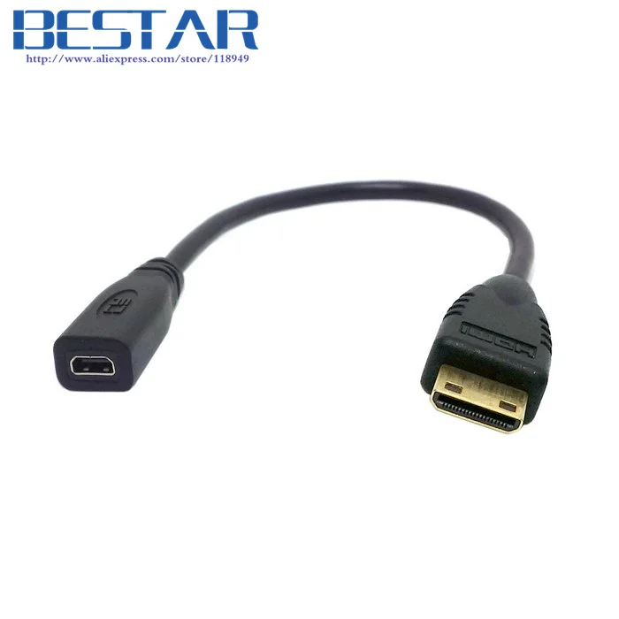 Тип D Micro HDMI v1.4 гнездо типа C Mini кабель переходник 10 см|adapter cable|hdmi cable socketmicro hdmi socket |