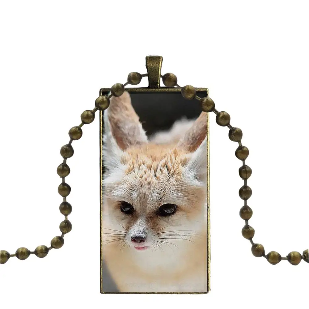EJ glaze для детей бисер Fennec лиса бронза цвет стекло кабошон с прямоугольной формы