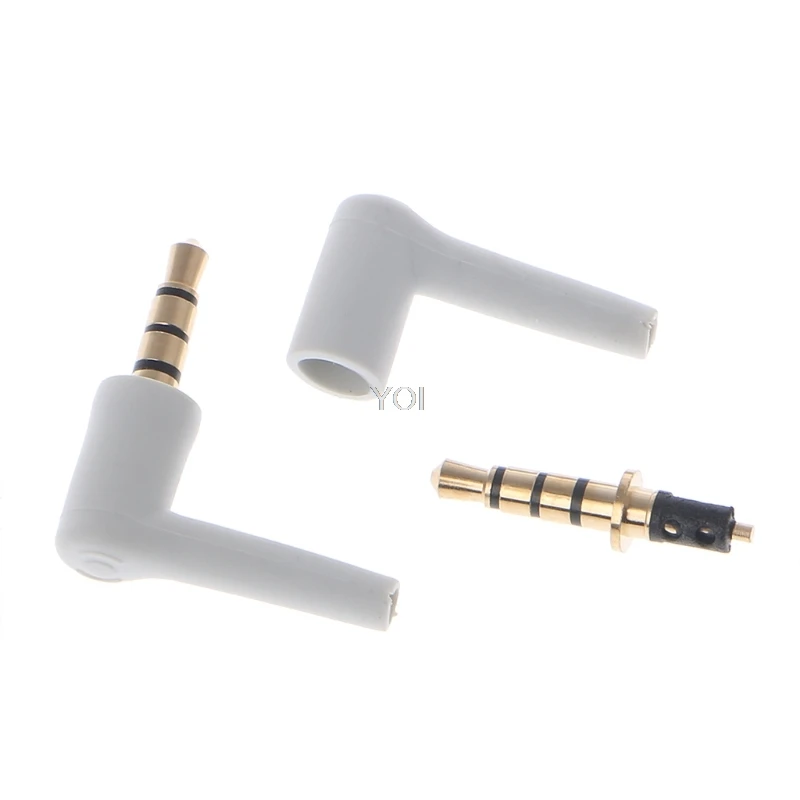 

10 Pcs Gold 3 Pole 4 Pole 3.5mm 90 Degree Male Stereo Headphone Mini Jack Plug Audio