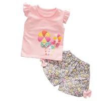 baby girls clothing set child t shirt sleeveless vest floral short pant 2pcs girls suit toddler tracksuit kids girl clothes a288