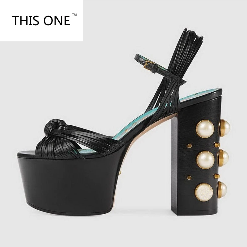 

women's high heels sandals 2020 Europe fashion Waterproof platform shoes Ankle strap Roman Open toes Chunky heels shoes