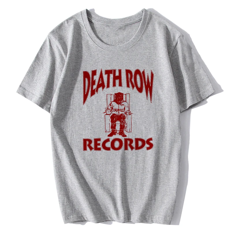 Футболка для мужчин с принтом "DEATH ROW RECORDS", высокое качество, стильная Винтажная футболка в стиле хип-хоп, Harajuku, уличная одежда, Camisetas Hombre
